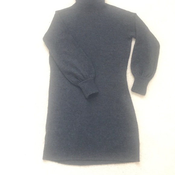 NWT Jcrew merino wool charcoal Heather gray turtleneck sweater dress. - Picture 5 of 9